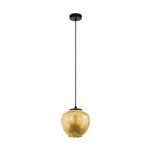 Priorat 1 Light Adjustable E27, Double Insulated, 220V Black pendant With Glass