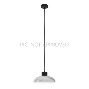 Sarnarra 1 Light Adjustable LED Integrated Pendant, Double Insulated Black With Glass