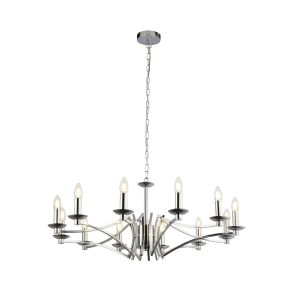 12 Light E14 Ceiling Pendant In Polished Chrome