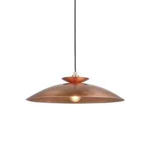 Gardi 1 Light E27 Copper Hammered Disc Adjustable Pendant