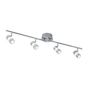 Bubbles Effect IP44 LED 4 Light Bar Spot Chrome&Acrylic Shade