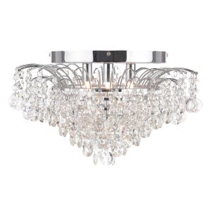 Angelina 3 Light G9 Polished Chrome Flush Fitting With Round Crystals