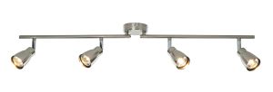 HIRO BAR 50W BRUSHED CHROME 135mm X 825mm 4 X 50W GU10/DIMMABLE/IP20