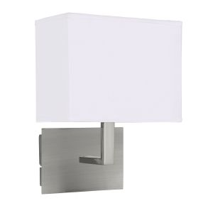 Wall Light Satin Silver-White Rectangular Shade