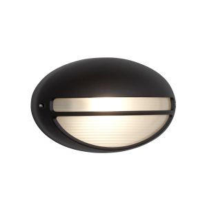 Outdoor & Porch 60W Black Oval Wall Bracket/Flush