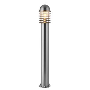 Endon YG-6003-SS Louvre Single Outdoor Post Polished Stainless Steel/Polished Chrome Finish