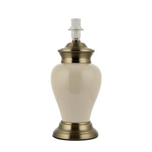Endon DALSTON-TLAB Dalston Single Table Lamp Cream Crackle Glaze/Antique Finish
