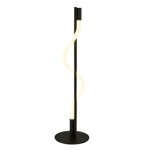 Serpent 1 Light LED Integrated Floor Lamp Black Metal With Acrylic