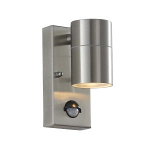 Endon EL-40063 Canon Single PIR Outdoor Wall Light Polished Stainless Steel/Polished Chrome Finish