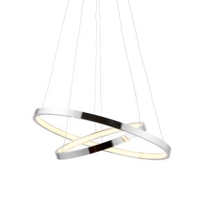 Endon KLINE-2CH Kline Single Pendant Polished Chrome Plate/Frosted Acrylic Finish