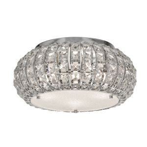 Searchlight 5814-35 Marilyn 4 Light Flush With Crystal Glass And Crystal Sand Diffuser Finish
