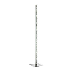 Clover - LED Floor Lamp, Chrome, Clear Crystal Glass