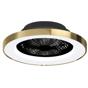 Tibet 65cm 70W LED Dimmable Ceiling Light With 35W DC Reversible Fan Remote, APP & Alexa/Google Voice, 3900lm, Gold/Black, 5yrs Warranty