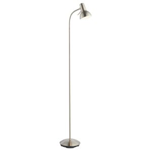 Amalfi 1 Light GU10 Satin Nickel Reading Floor Lamp With Adjustable Head