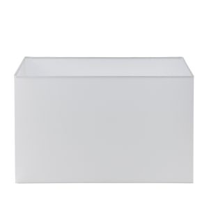 Rectangular 16 Inch Shade In A Vintage White Cotton Fabric With Rolled Edge