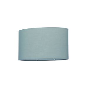 Ellipse 11 Inch Oval Shade In A Cool Grey Cotton Fabric With Rolled Edge