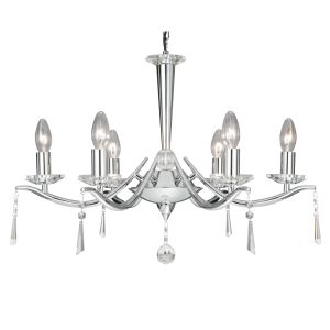 Arankeny 6 Light Chrome Fitting - Crystal Drops And Pans