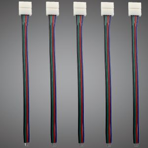 (Pack Of 5) Single Ended RGB Connector (120mm Strip)