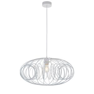 Yara 1 Light Curved Loop Matt White Wire Non-Electric Shade (Suspension Not Included)
