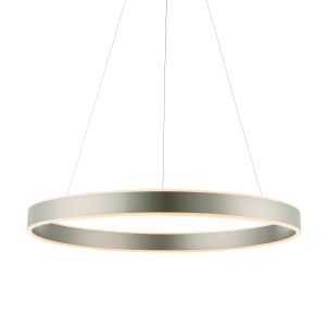 Gen 1 Light 43W 2700lm Matt Nickel LED Integrated Adjustable Ring Pendant With Frosted Diffuser
