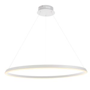 Staten 1 Light Matt White 45W, 3000K Warm White LED Ceiling Pendant