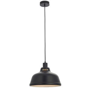 Mono Matt Black Finish Industrial Style Pendant Non-Electric Shade (Suspension Not Included)