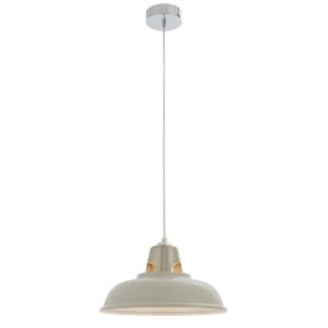Henley Gloss Taupe With Satin Nickel Effect Detailing Non-Electric Shade Only (Suspension Not Included)
