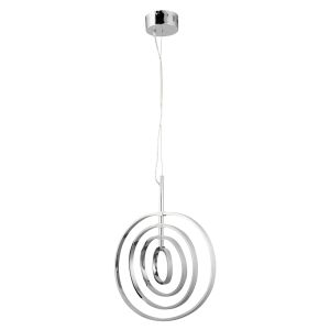 Avali Chrome Adjustable Ceiling Light, 4 Ring, 30.7W LED 1920lm