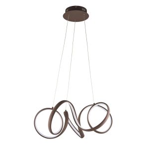 Synergy 44W 1748lm Integrated LED Coffee Sand Finish With Frosted Diffuser Pendant 3000K