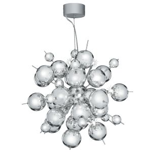 Molecule 12 Light Chrome Pendant With Chrome Balls