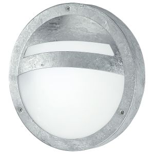 Sevilla 1 Light E27 Outdoor IP44 Wall Light Stainless Steel with Satinated Glass