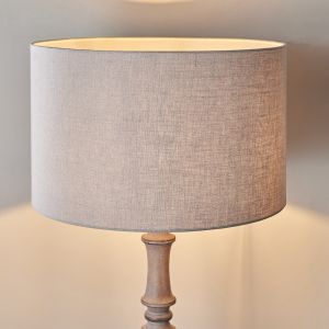 Esprit 18" taupe 100% Linen Fabric Shade Lined With taupe Cotton Mix Fabric With Rolled Edge