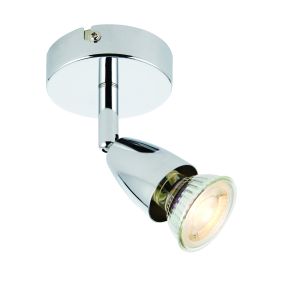 Ascoli 1 Light GU10 Polished Bright Nickel Adjustable Surface Mounted Spotlight