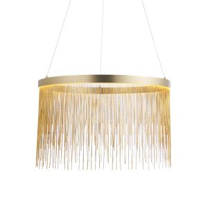 Zelma 1 Light 25W LED Integrated Adjustable Pendant Gold With Gold Effect Hanging Chains