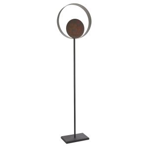 Parina 1 Light E27 Gold Patina & Bronze Floor Lamp With Inline Foot Switch