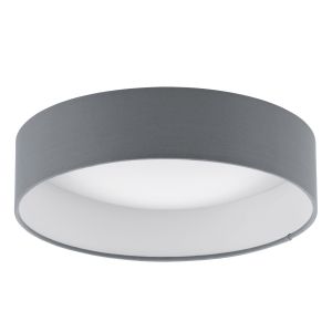 Palomaro 1 Light Integrated LED Plastic Flush Light With Anthracite Fabric Shade