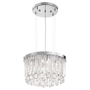 Calaonda 7 Light G9, 231W Polished Chrome Adjustable Pendant With Crystal