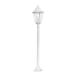 Navedo 1 Light E27 Outdoor Post White And Clear Glass