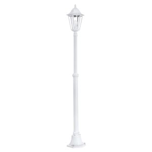 Navedo 1 Light E27 Outdoor IP44 Post White With Clear Glass