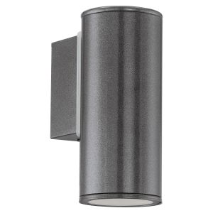 Riga 1 Light LED GU10 Outdoor IP44 Wall Light Anthracite and Galvanized Steel