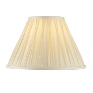 Chatsworth 12" Ivory 100% Silk Tapered Hand Stitched Single Pinch Pleats Fabric Shade