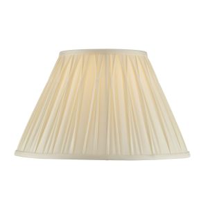 Chatsworth 14" Ivory 100% Silk Tapered Hand Stitched Single Pinch Pleats Fabric Shade