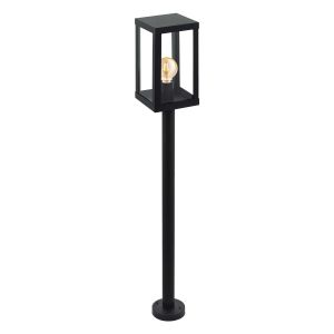 Alamonte 1, 1 Light E27 Outdoor IP44 Black Post With Clear Glass