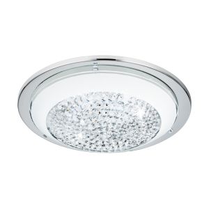 Acolla 1 Light 11W LED Integrated Polished Chrome Wall?Ceiling Light With Glass With Crystals