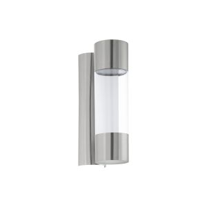 Robledo 2 Light LED Outdoor Integrated IP44 Stainless Steel Wall Light With Plastic Transparent Diffuser