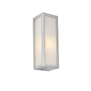 Newham 1 Light G9 Chrome Bathroom IP44 Wall Light With Frosted Glass Diffuser