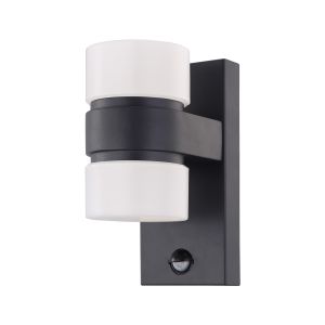 Atollari 2 Light LED Outdoor IP44 Anthracite Wall Light With White Plastic Diffuser