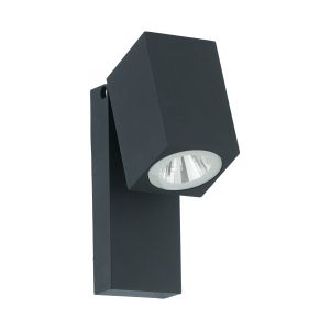 Sakeda 1 Light LED Integrated Outdoor IP44 Adjusatble Wall Light Black