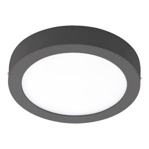 Argolis 1 Light LED Integrated Outdoor IP44 Wall/Flush Light Anthracite With Plastic Diffuser