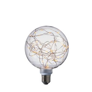 Firefly E27 LED 1W 50lm Clear Globe Bulb With Mini Strings Inside